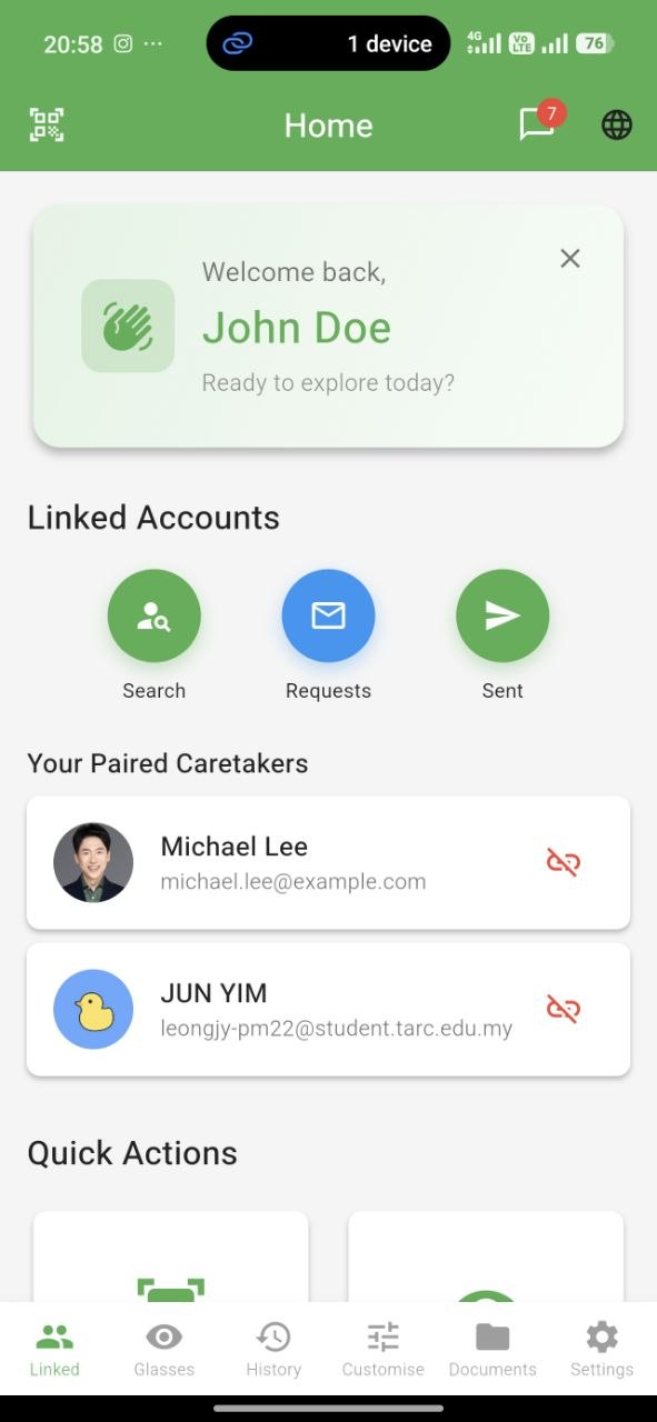 VISION mobile app